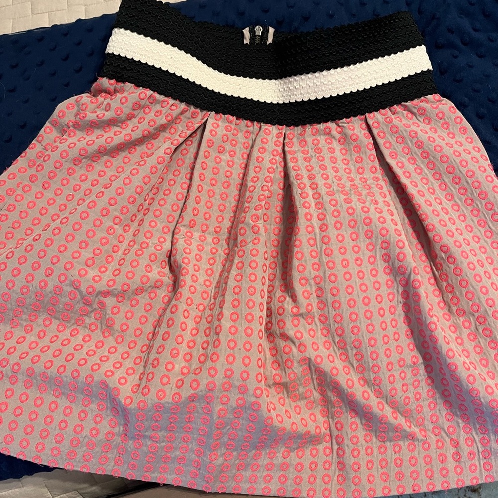 Maeve Anthropologie skirt size small pink circles